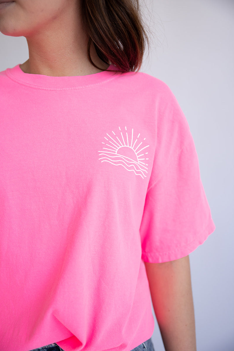 neon pink oversized shirt
