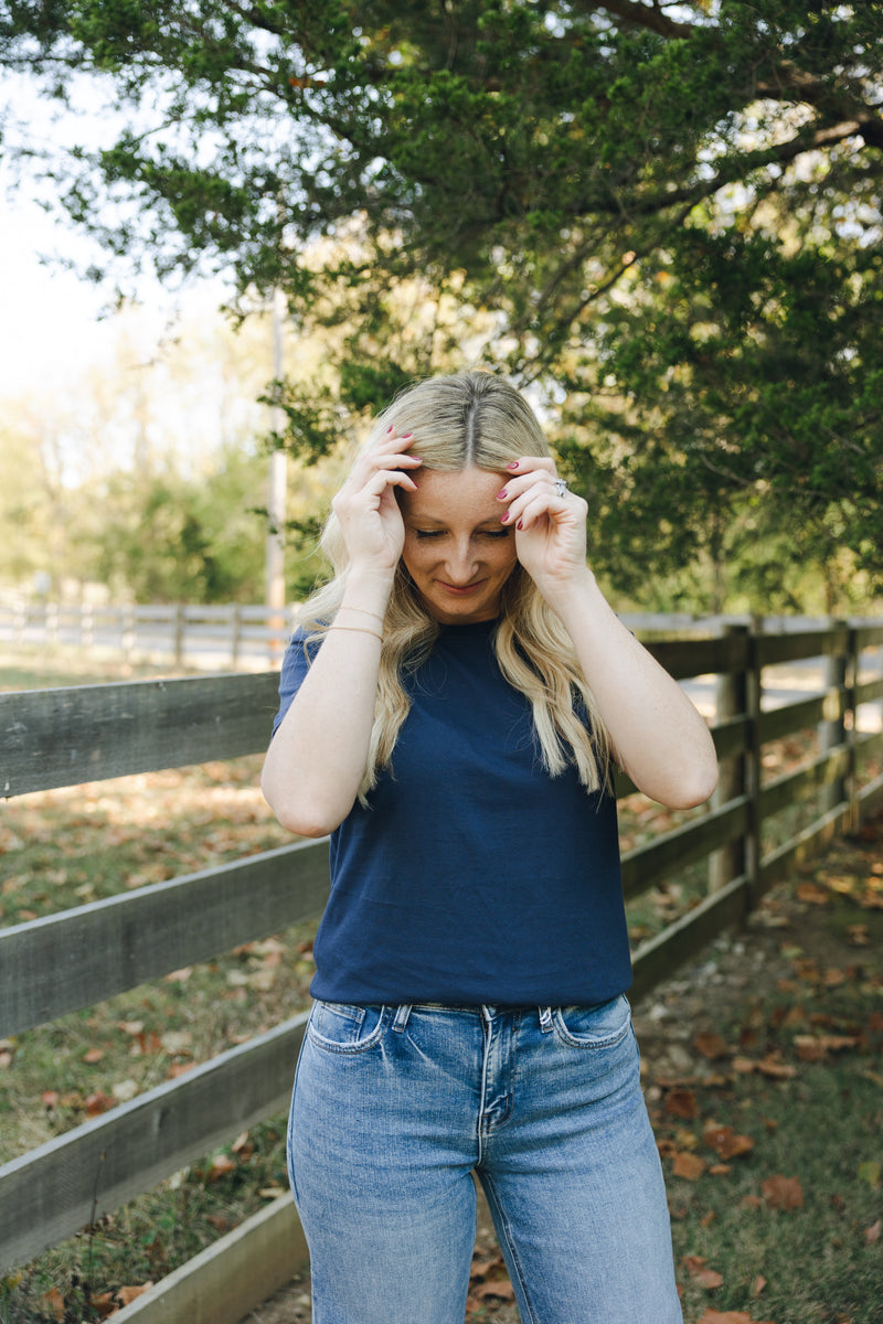 Basic T-shirt-Navy Blue