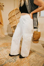 Parachute Pants-White