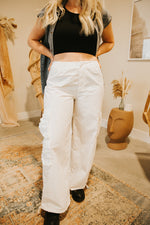 Parachute Pants-White