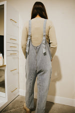 Patch Pocket Overalls-Denim