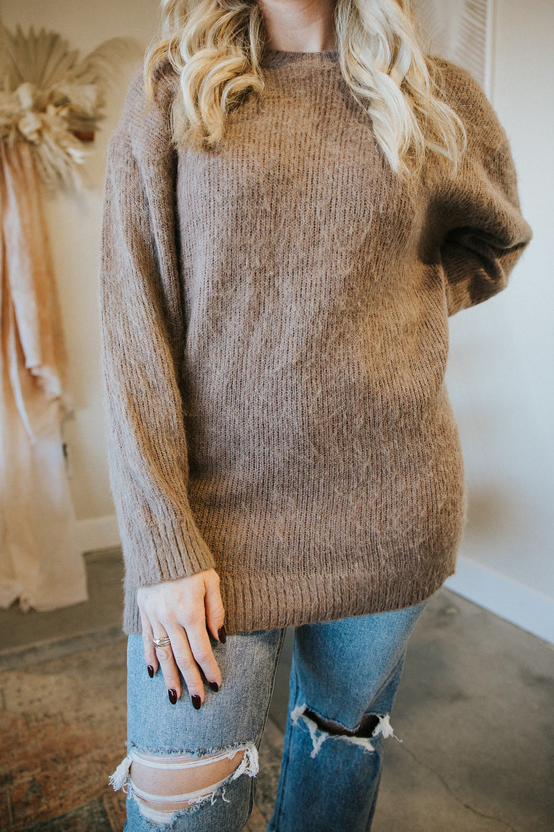 Boucle Tunic Sweater-Coco