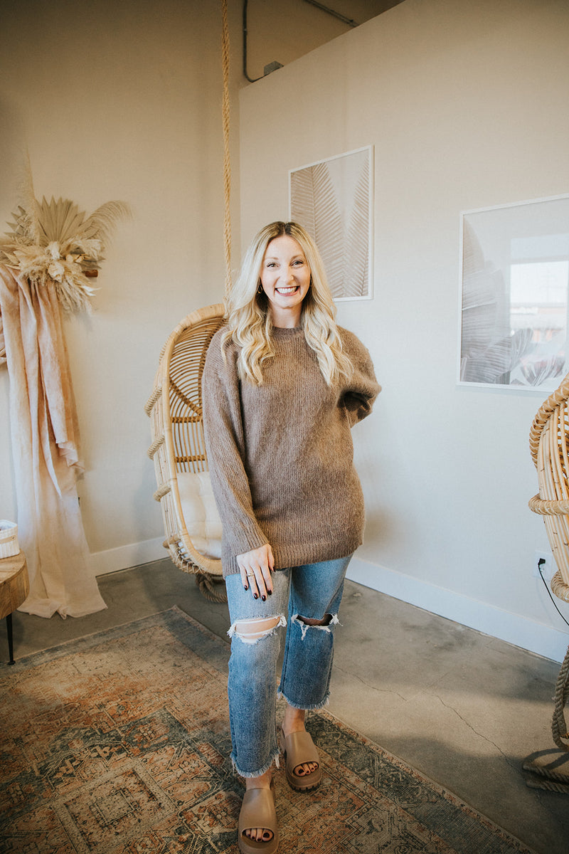 Boucle Tunic Sweater-Coco
