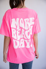Oversized Graphic Tee-Neon Pink