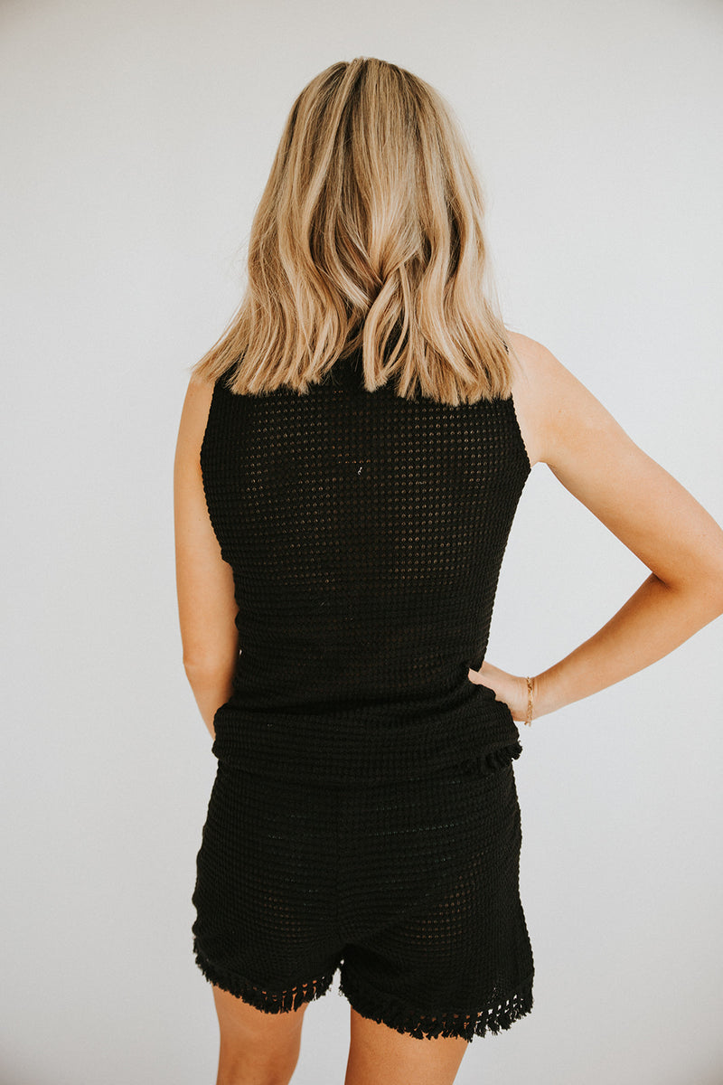 Two Piece Cover up-Black