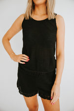 Two Piece Cover up-Black