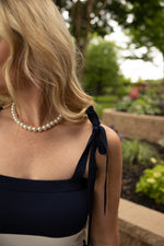 Pearl Necklace with Earrings-White