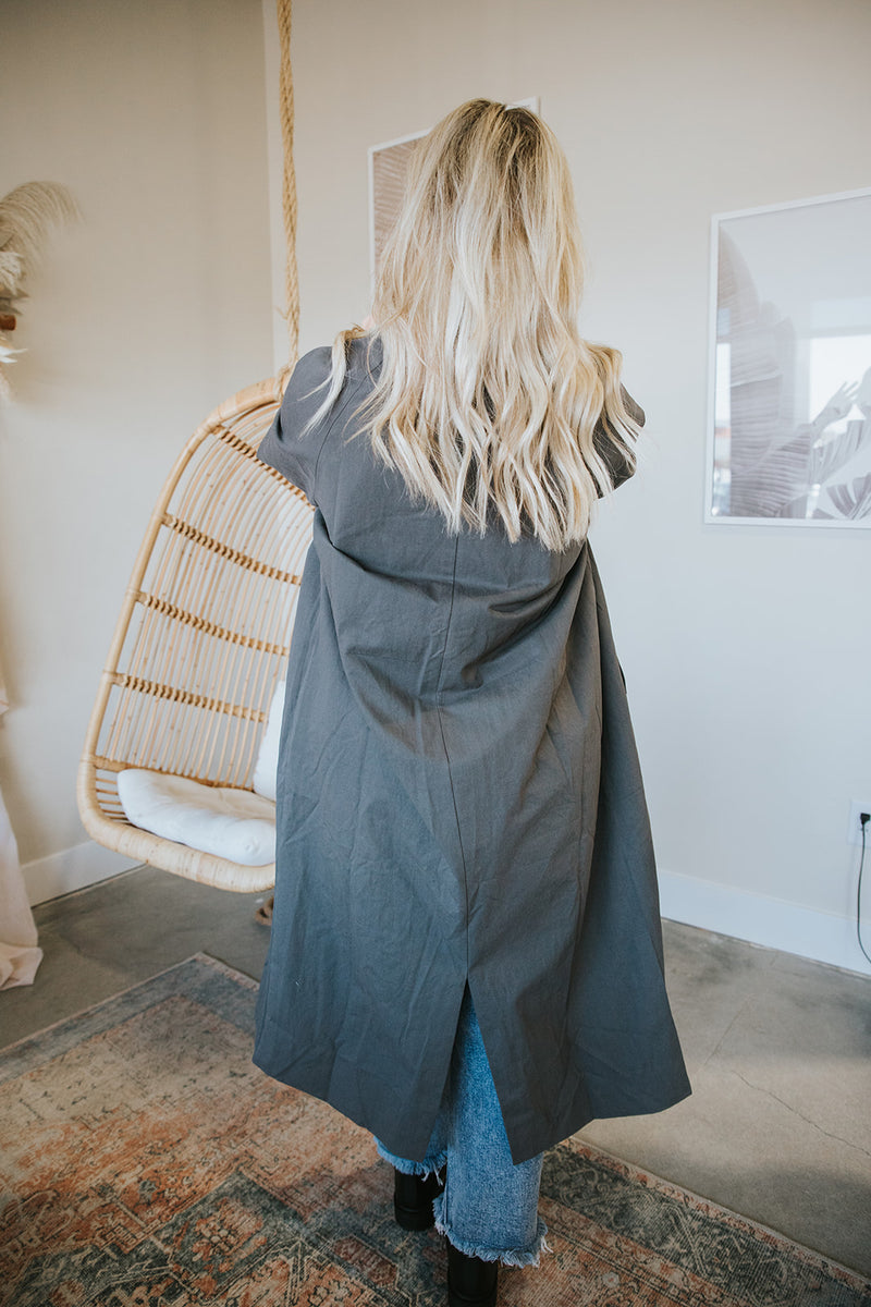 Trench Coat-Charcoal