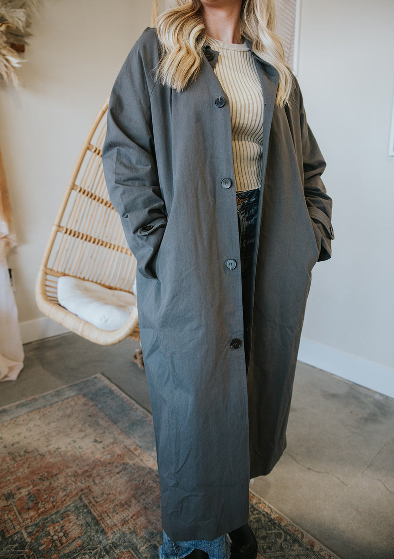 Trench Coat-Charcoal
