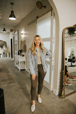 Suede Pants-Olive