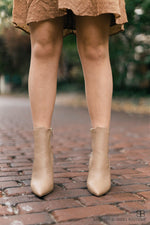 Heeled Booties-Tan