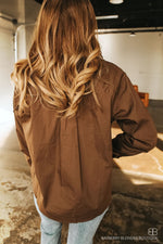 Long Sleeve Button Down -Chocolate