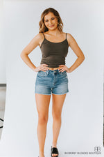 Seamless Long Camisole-Dark Grey
