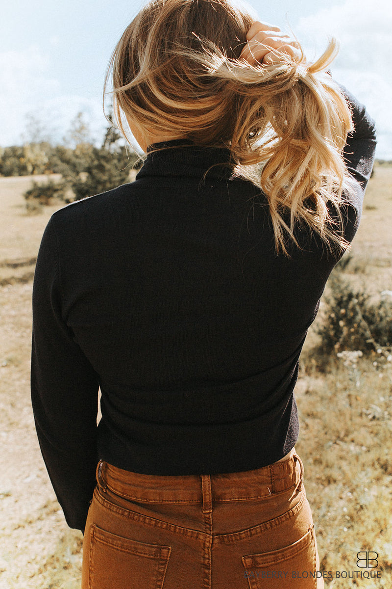 Classic Turtleneck Sweater-Navy