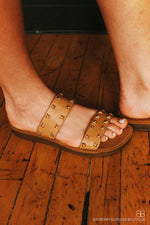 Polabur Rockstud Sandal-Tan