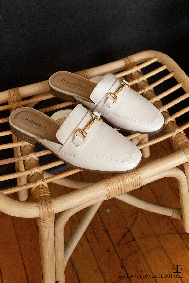 Basic Mule-Bone/Gold