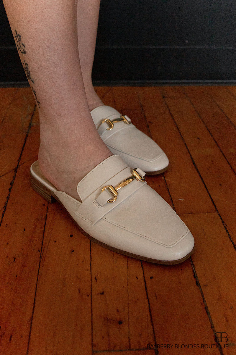 Basic Mule-Bone/Gold