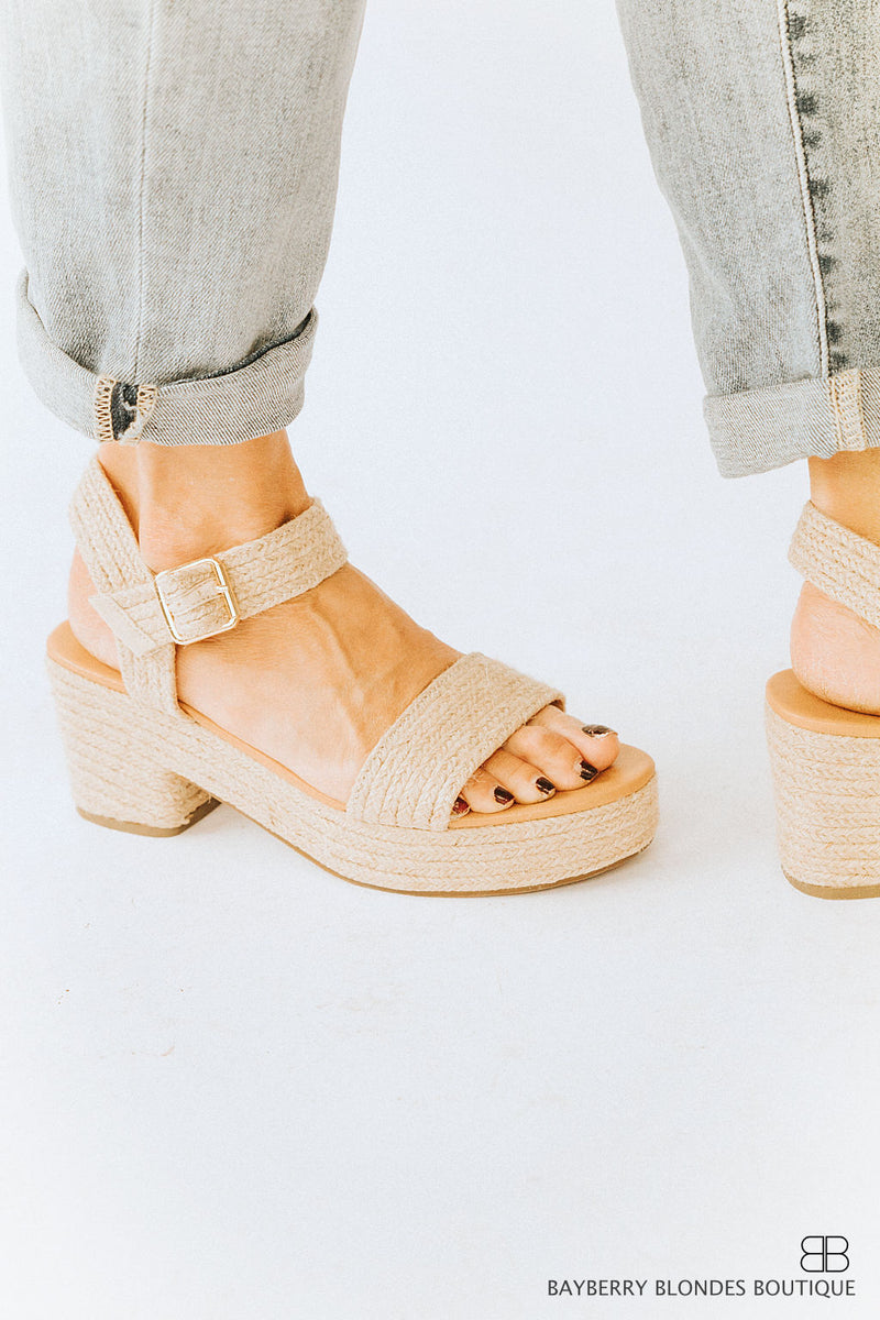 Woven Heel-Beige