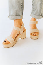 Woven Heel-Beige