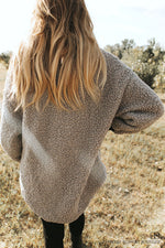 Sherpa Coat Jacket-Gray
