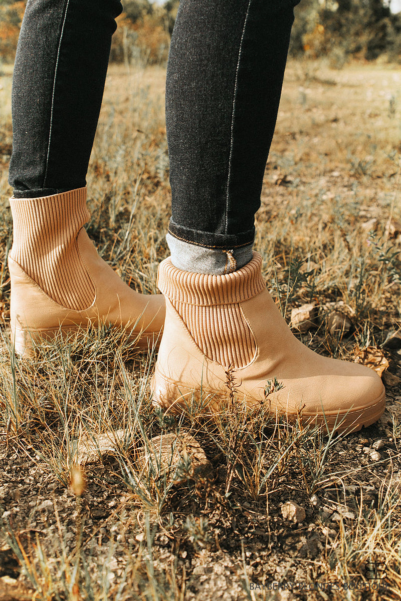 Zelda Bootie-Taupe
